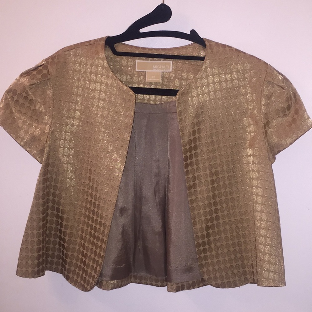 Michael Kors Cropped cap-sleeve jacket